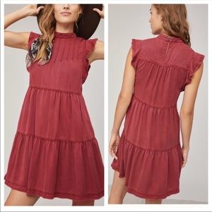 Anthropologie Jenee Tiered Tunic Dress M
